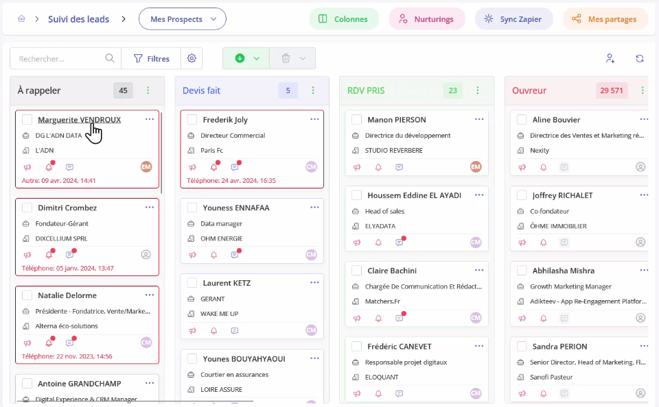 Seguimiento de leads en Magileads